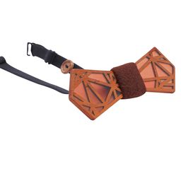PELUCHE Men Brown Printed Wooden Bow Tie-image-22
