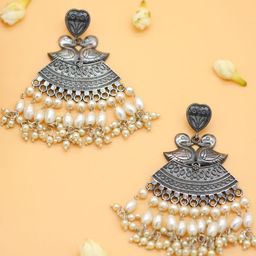 TEEJH Silver-Plated Classic Drop Earrings-10
