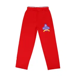 SWEET ANGEL Kids Unisex Red Graphic Straight-Fit Track Pants-image-88