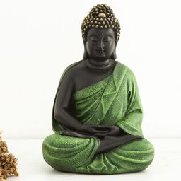 Home Centre Green & Black Corsica Buddha Figurine-image-73