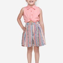 LilPicks Girls Pink & Blue Printed Playsuit-picture-11