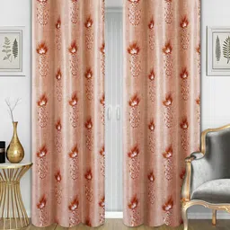 Good Homes by Home Candy Orange Set of 2 Long Door Curtains-image-57