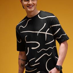 HERE&NOW Printed Oversize Pure Cotton T-shirt-picture-38