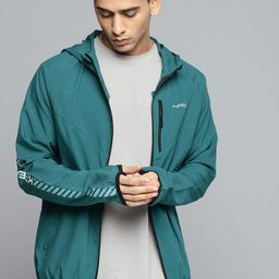 HRX by Hrithik Roshan Men Teal Typography Printed Running Sporty Jacket-picture-48
