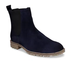 Hirels Men Solid Suede High-Top Chelsea Boots-image-89