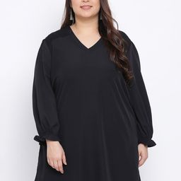 Oxolloxo Women Black Solid Tunic-image-12