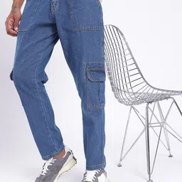 glitchez Men Street Utility Cargo Fit Jeans-image-82