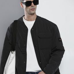 Tommy Hilfiger Men Solid V-Neck Thermal Insulator Packable Quilted Jacket-picture-38