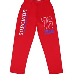 SWEET ANGEL Boys Red Solid Straight-Fit Track Pants-image-93