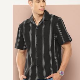 Harvard Monochrome Striped Casual Shirt-image-53