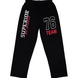 SWEET ANGEL Boys Black Printed Straight-Fit Track Pants-picture-10