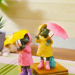 TAYHAA Set Of 2 Frogs In Rain Resin Showpieces-image-75
