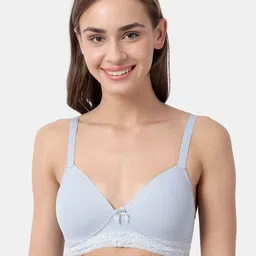 shyaway Blue Lace Non-Wired Lightly Padded Everyday Bra ST005-DelicateBlue-32B-picture-6