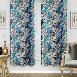 Good Homes by Home Candy Set of 2 Blue Window Curtains-picture-10