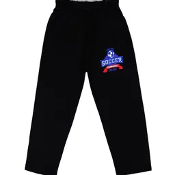 SWEET ANGEL Boys Black Solid Straight-Fit Track Pants-image-110