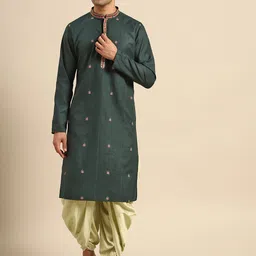 KISAH Men Woven Design Kurta with Dhoti Pants-picture-15