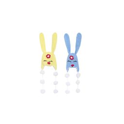 CHUTPUT Unisex Kids Yellow & Blue Embroidered Beanie-26
