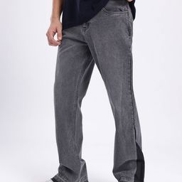 glitchez Men Raw Hem Bootcut Fit Jeans-image-92