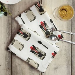 Soumya Set of 6 Beige Printed Table Napkins-29