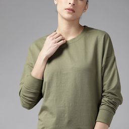 Roadster Women Olive Green Sweatshirt-picture-48