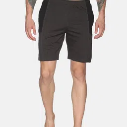 Dollar Men Charcoal Solid Regular Fit Lounge Shorts-image-54