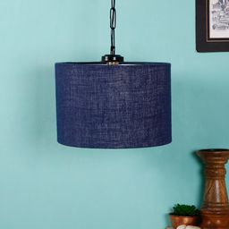 Devansh Blue Solid Traditional Hanging Lamp-14