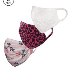 VASTRAMAY Pack Of 3 Multicoloured 2-Ply Reusable Cloth Masks-image-9