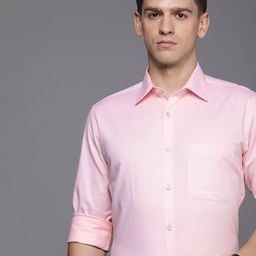 Raymond Self Design Textured Pure Cotton Slim Fit Formal Shirt-image-87