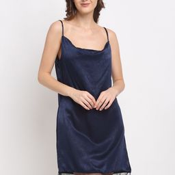 EROTISSCH Navy Blue Satin Baby Doll-image-99