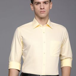 Raymond Self Design Textured Pure Cotton Slim Fit Formal Shirt-image-53