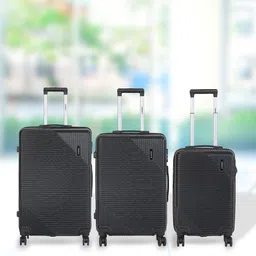 WROGN Set Of 3 Hard-Sided Trolley Suitcase In Cabin, Medium & Large-19