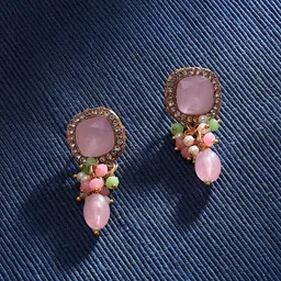 Zaveri Pearls Gold Plated Contemporary Drop Earrings-picture-7