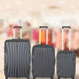 Roadster Set Of 3 Textured HRD Suitcase Trolley Bag- Cabin, Medium & Large-40