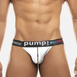 PUMP CLUB Mid-Rise Anti-Bacterial Thong Briefs ART294-White-M-image-91