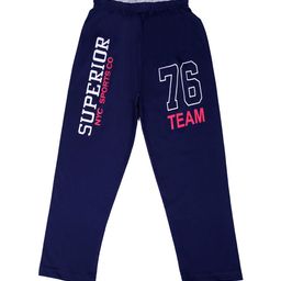 SWEET ANGEL Boys Navy Blue Solid Straight-Fit Track Pants-image-17