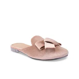 BuckleUp Women Pink Solid Mules-image-19