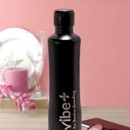 Vibe Plus Unisex Black Solid Double Wall Stainless Steel Water Bottle 450ml-24
