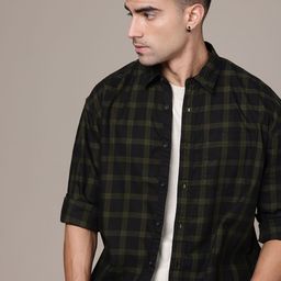 The Roadster Life Co. Pure Cotton Checked Relaxed Fit Casual Shirt-image-99