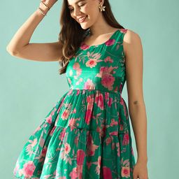 PANIT Floral Print Fit & Flare Dress-image-35
