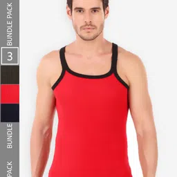 HAP Men Pack Of 3 Assorted Cotton Gym Vest-image-73