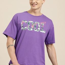HERE&NOW Printed Drop-Shoulder Sleeves Pure Cotton T-shirt-picture-17