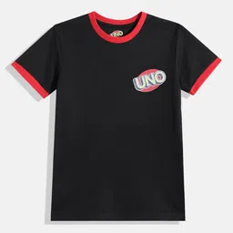 Eteenz Boys Typography Printed UNO T-shirt-image-28
