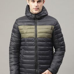LINDBERGH Men Black Colourblocked Puffer Jacket-image-18