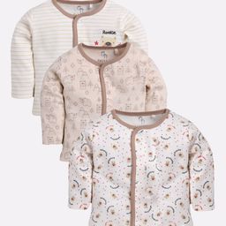 BABY GO Boys Beige Pack Of 3 Printed Cotton Tshirt-image-27