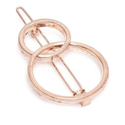 I Jewels Rose Gold-Toned Circular Hair Pin-image-86