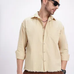 glitchez Rugged Regulars Frayed Hem Shirt-image-99
