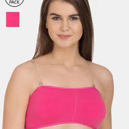 Tweens Pink Pack Of 2 Solid Non-Wired Lightly Padded Everyday Bra-image-69