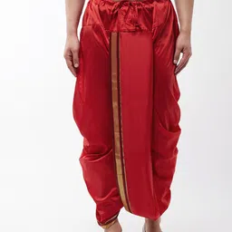 SOJANYA Men Maroon Solid Stitched Dhoti-image-96