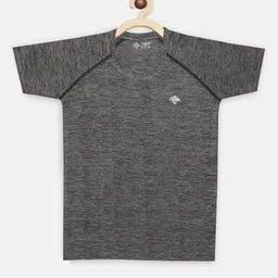 CHIMPRALA Boys Grey Solid Round Neck T-shirt-image-83