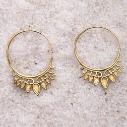 Studio One Love Gold-Plated Circular Hoop Earrings-8